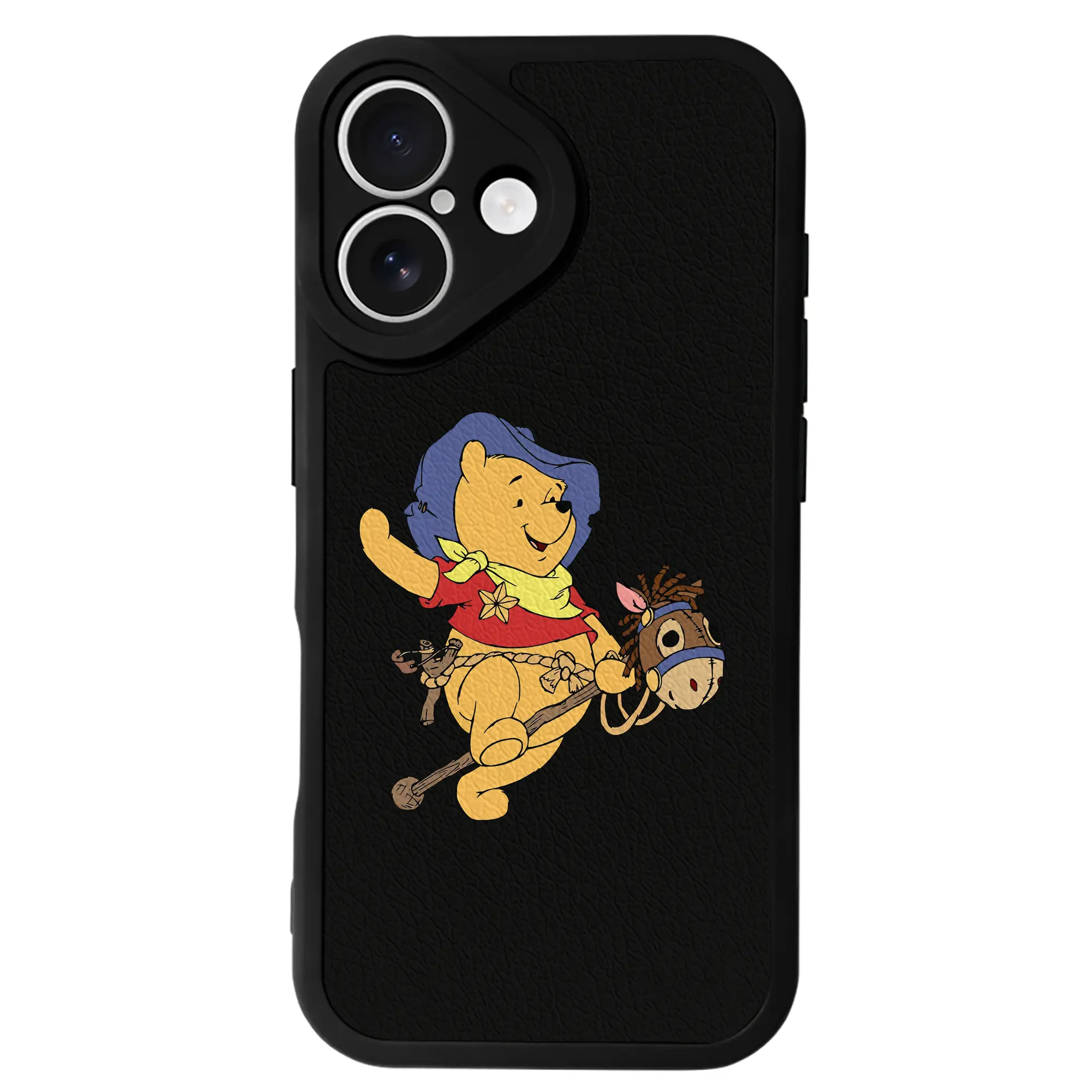 プーさん グッズ くまのプーさん - IPhone 16シリーズ対応 ・ シリコンスマホケース ・ レザー調 ・ 高精度フィット ・ 耐衝撃 ・ ワイヤレス充電対応 ・ 精密カット